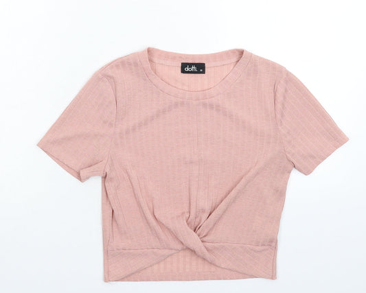 Womens UK Size XS Dotti Pink Basic T-Shirt