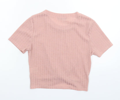 Womens UK Size XS Dotti Pink Basic T-Shirt