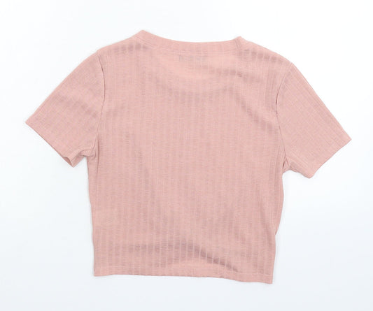 Womens UK Size XS Dotti Pink Basic T-Shirt