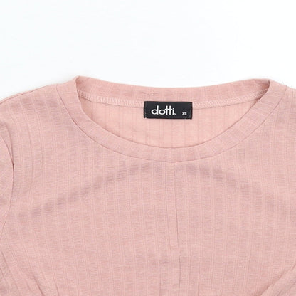 Womens UK Size XS Dotti Pink Basic T-Shirt
