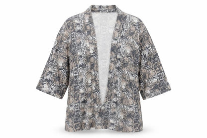 Next Womens Grey Animal Print  Cardigan Jumper Size 12