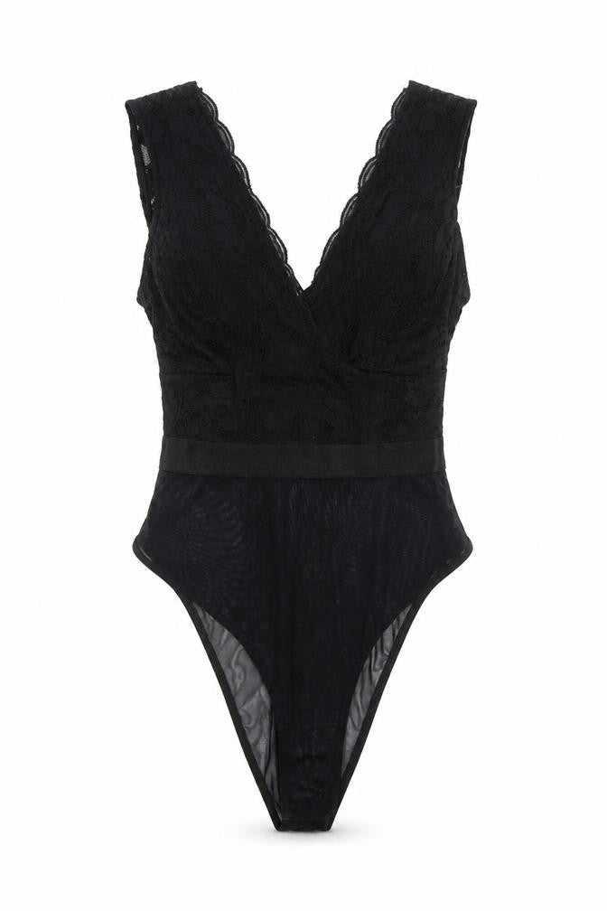 Womens UK Size 6 New Look One-Piece Black Bodysuit
