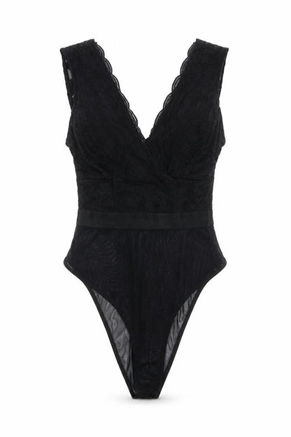 Womens UK Size 6 New Look One-Piece Black Bodysuit