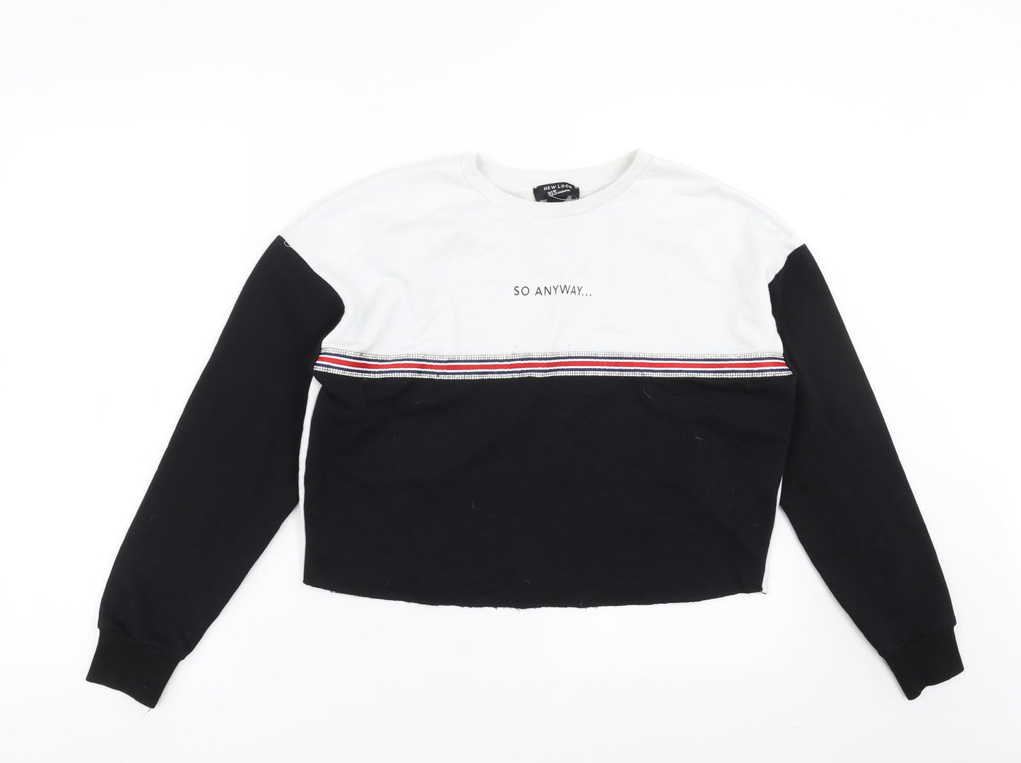 New Look Girls Black   Pullover Sweatshirt Size 12-13 Years  - So Anyway...