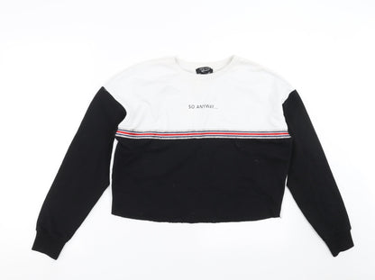 New Look Girls Black   Pullover Sweatshirt Size 12-13 Years  - So Anyway...