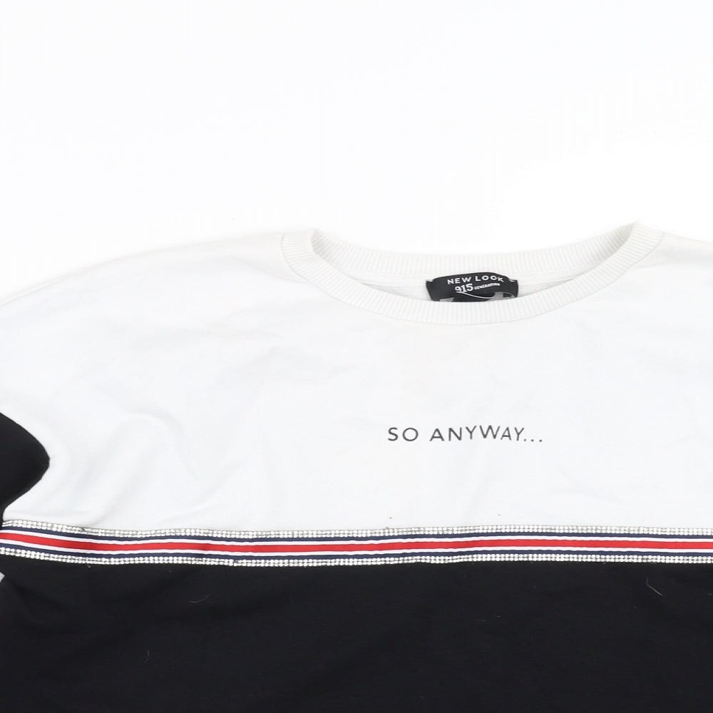 New Look Girls Black   Pullover Sweatshirt Size 12-13 Years  - So Anyway...