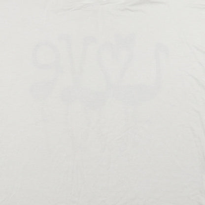 Blue Vanilla Womens White   Basic T-Shirt Size S  - flamingo