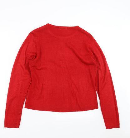 Womens UK Size L ALEXARA Red Pullover Jumper