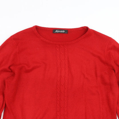 Womens UK Size L ALEXARA Red Pullover Jumper