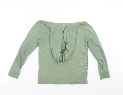H&M Boys Green   Pullover Hoodie Size 9-10 Years