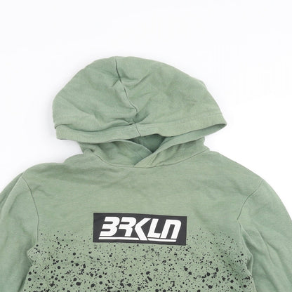 H&M Boys Green   Pullover Hoodie Size 9-10 Years