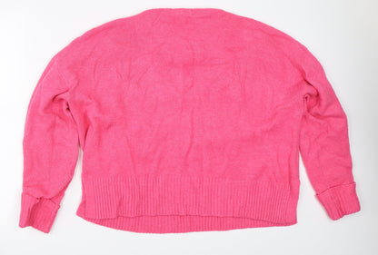 Womens UK Size L Find Pink Pullover Jumper