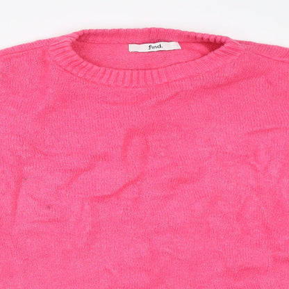 Womens UK Size L Find Pink Pullover Jumper