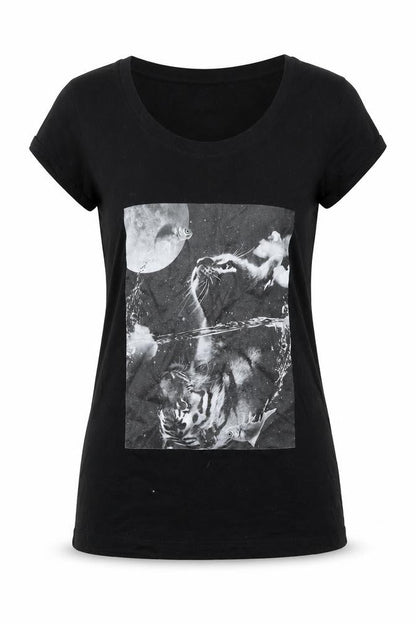 Womens UK Size M Bella + Canvas Black Basic T-Shirt