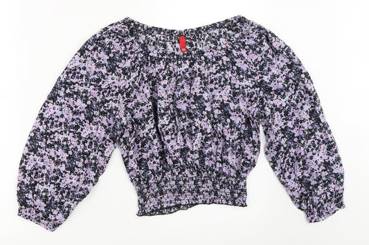 Womens UK Size 10 H&M Black Basic Blouse
