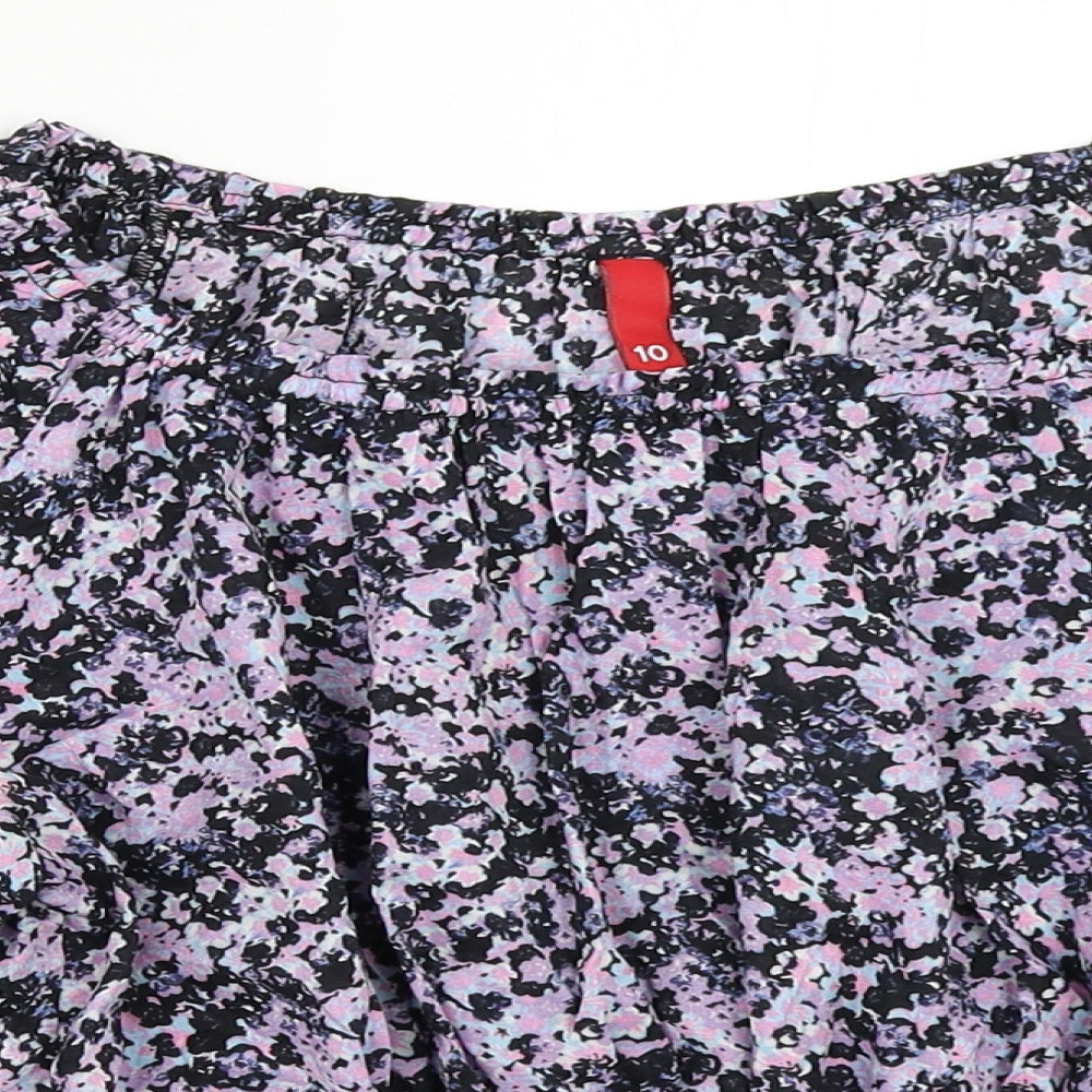 Womens UK Size 10 H&M Black Basic Blouse