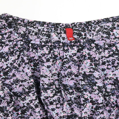 Womens UK Size 10 H&M Black Basic Blouse