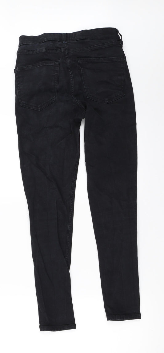 Topshop Womens Black  Denim Skinny Jeans Size 28 in L32 in