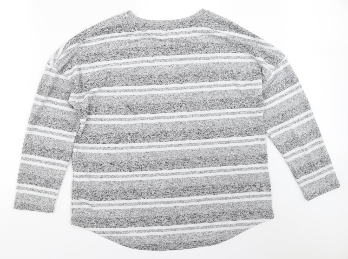 Womens UK Size 16 Peacocks Grey Pullover Jumper