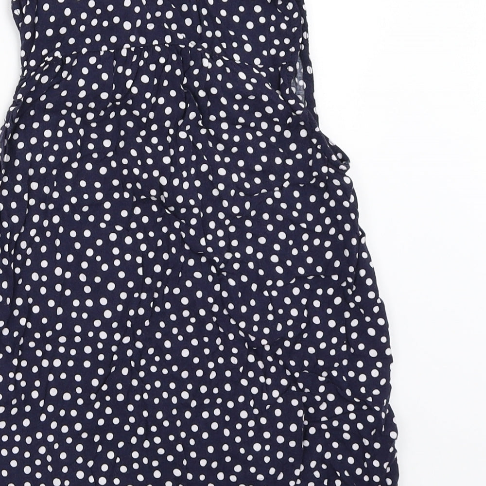 Nutmeg Girls Blue Polka Dot  Basic Button-Up Size 9-10 Years