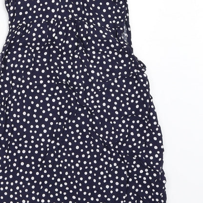 Nutmeg Girls Blue Polka Dot  Basic Button-Up Size 9-10 Years
