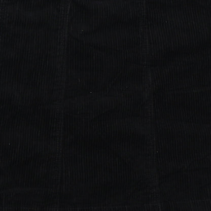 H&M Womens Black  Corduroy Mini Skirt Size 4