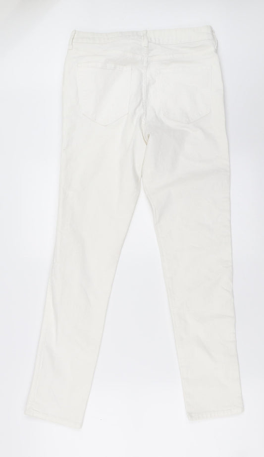 Womens UK Size 29 in H&M Regular Fit Skinny White Jeans