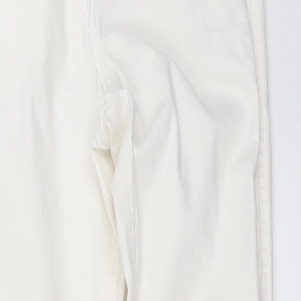 Womens UK Size 29 in H&M Regular Fit Skinny White Jeans