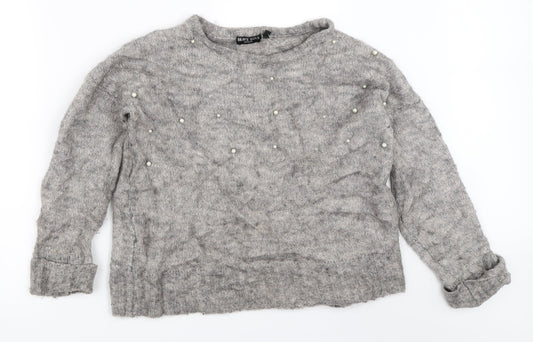 Brave Soul Womens Grey   Pullover Jumper Size 6
