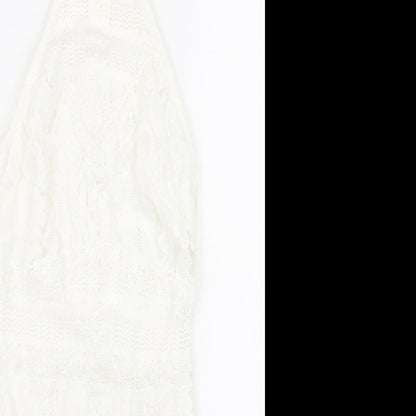 Topsho Womens White Floral Lace Tank Dress  Size 4
