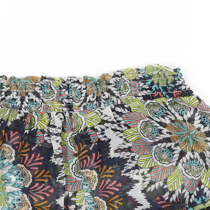 H&M Womens Multicoloured Floral  Sailor Shorts Size M - Transparent