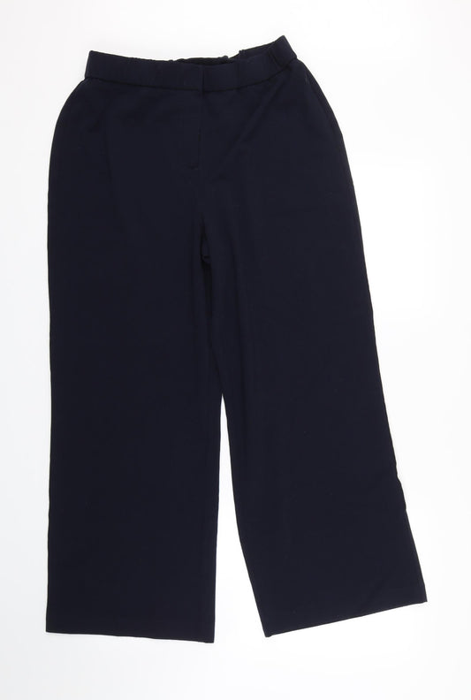 Womens UK Size 14 Label be Regular Fit Cropped Blue Trousers