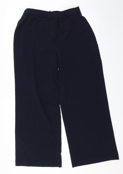 Womens UK Size 14 Label Be Regular Fit Cropped Blue Trousers