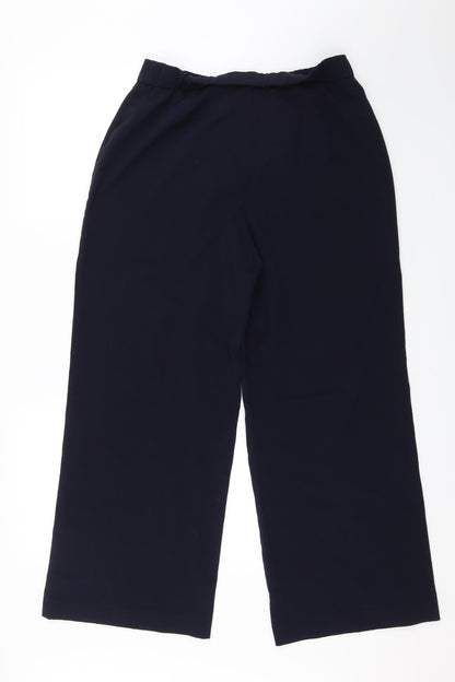 Womens UK Size 14 Label Be Regular Fit Cropped Blue Trousers