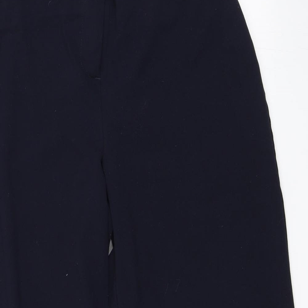 Womens UK Size 14 Label Be Regular Fit Cropped Blue Trousers
