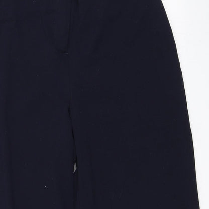 Womens UK Size 14 Label Be Regular Fit Cropped Blue Trousers