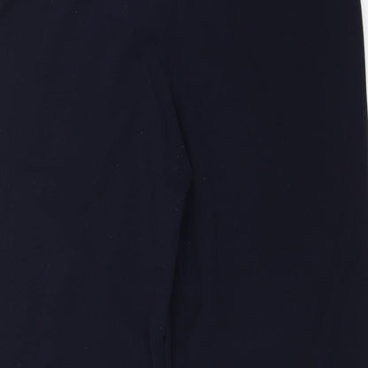 Womens UK Size 14 Label Be Regular Fit Cropped Blue Trousers