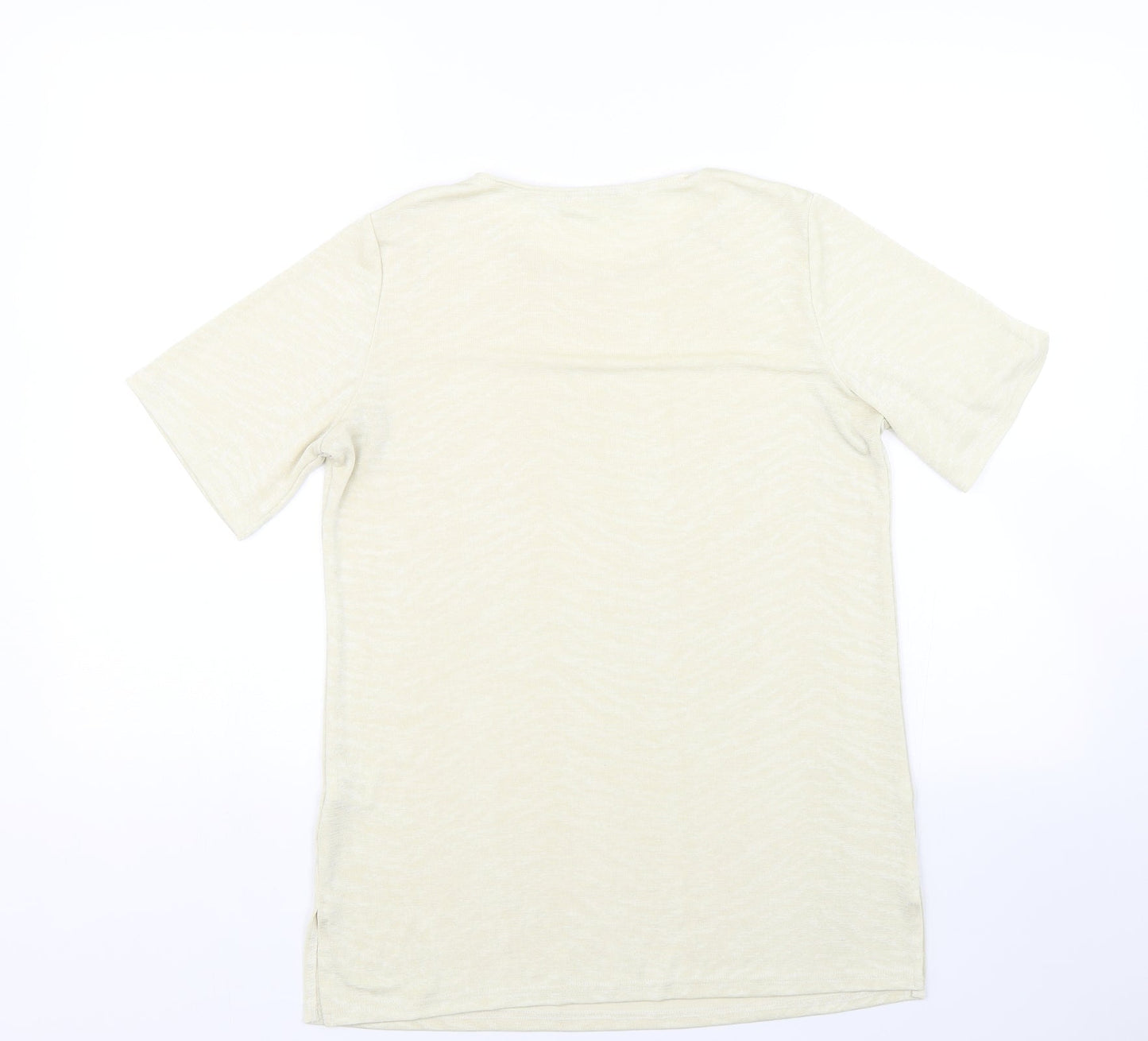 Womens UK Size 12 Preworn Yellow Basic T-Shirt