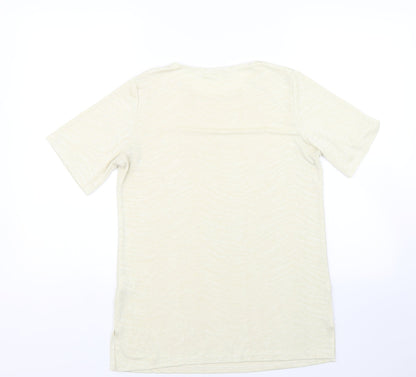 Womens UK Size 12 Preworn Yellow Basic T-Shirt