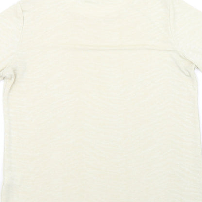 Womens UK Size 12 Preworn Yellow Basic T-Shirt