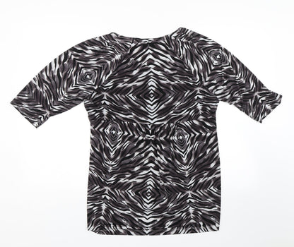 Womens UK Size 16 BM Black Basic T-Shirt