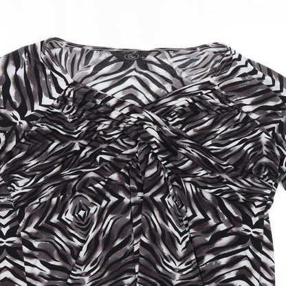 Womens UK Size 16 BM Black Basic T-Shirt