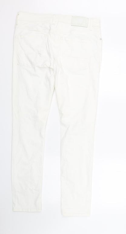 River Island Womens White  Denim Skinny Jeans Size 32 L29 in