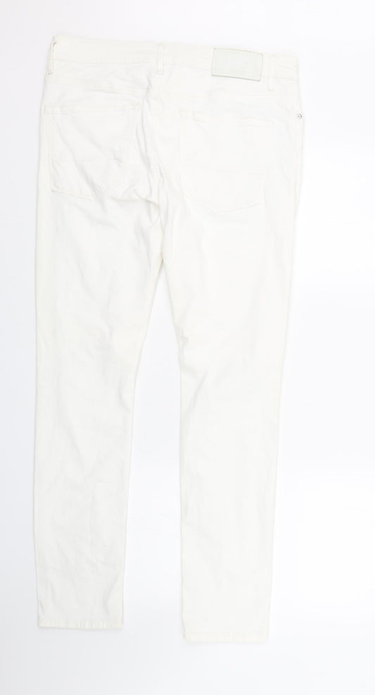 River Island Womens White  Denim Skinny Jeans Size 32 L29 in