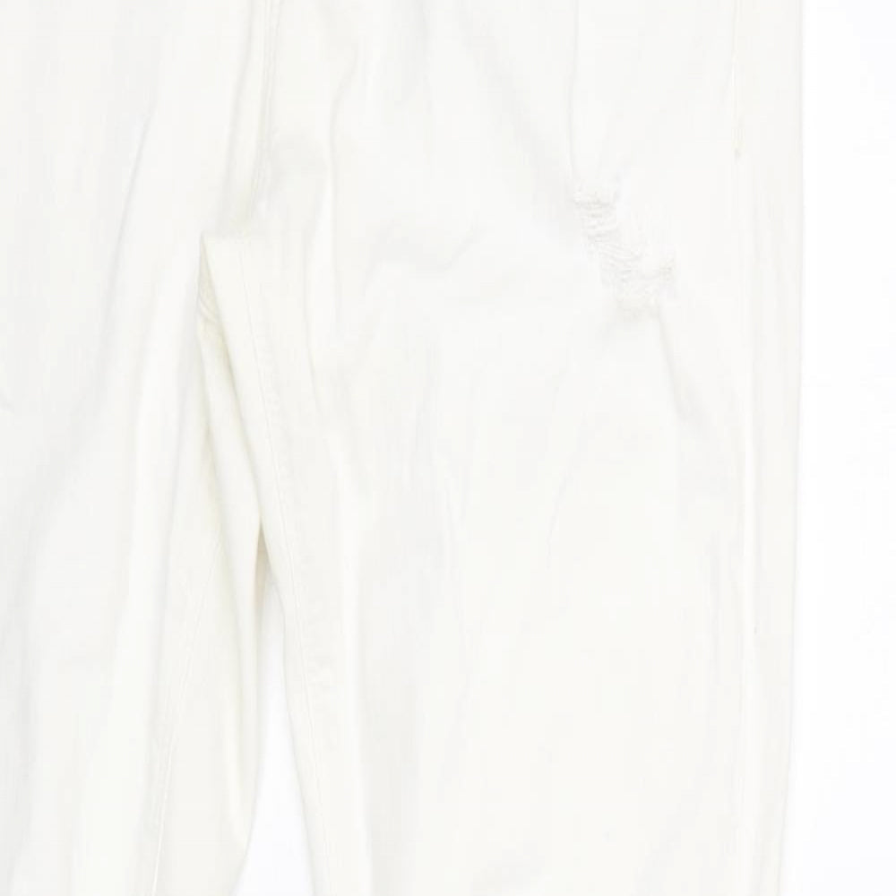 River Island Womens White  Denim Skinny Jeans Size 32 L29 in