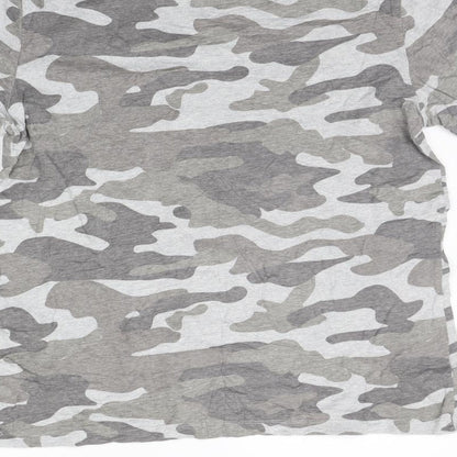 F&F Womens Grey Geometric  Basic T-Shirt Size S