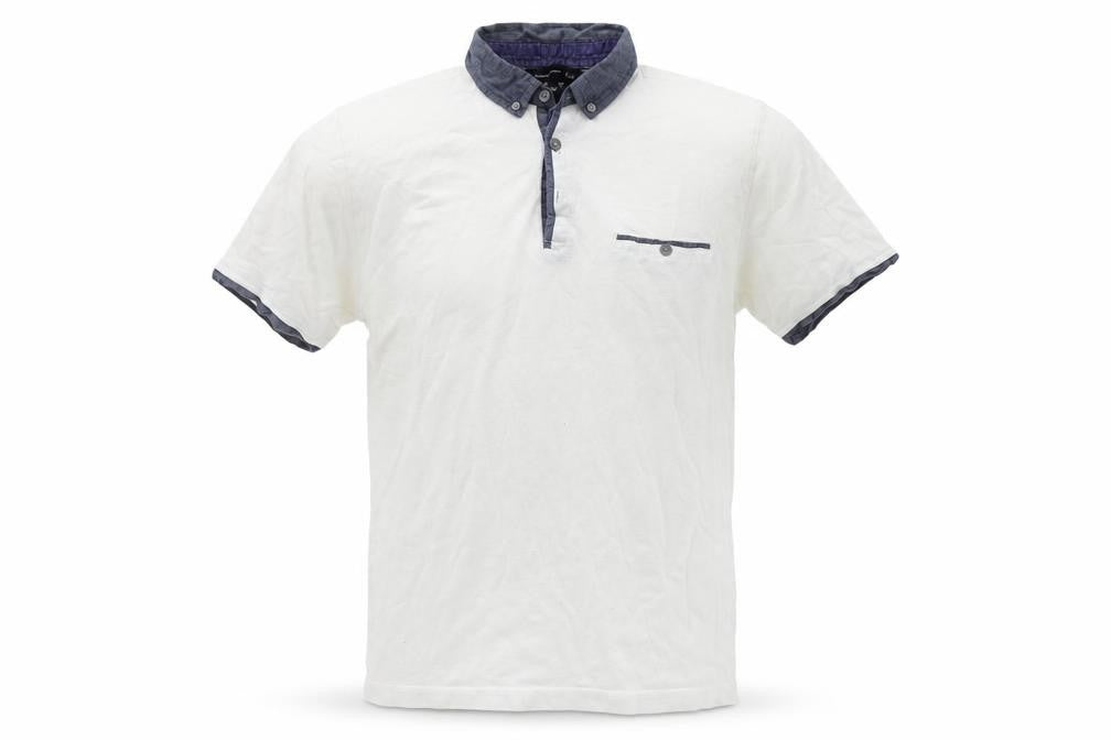 Womens UK Size S Cedar Wood State White Basic Polo