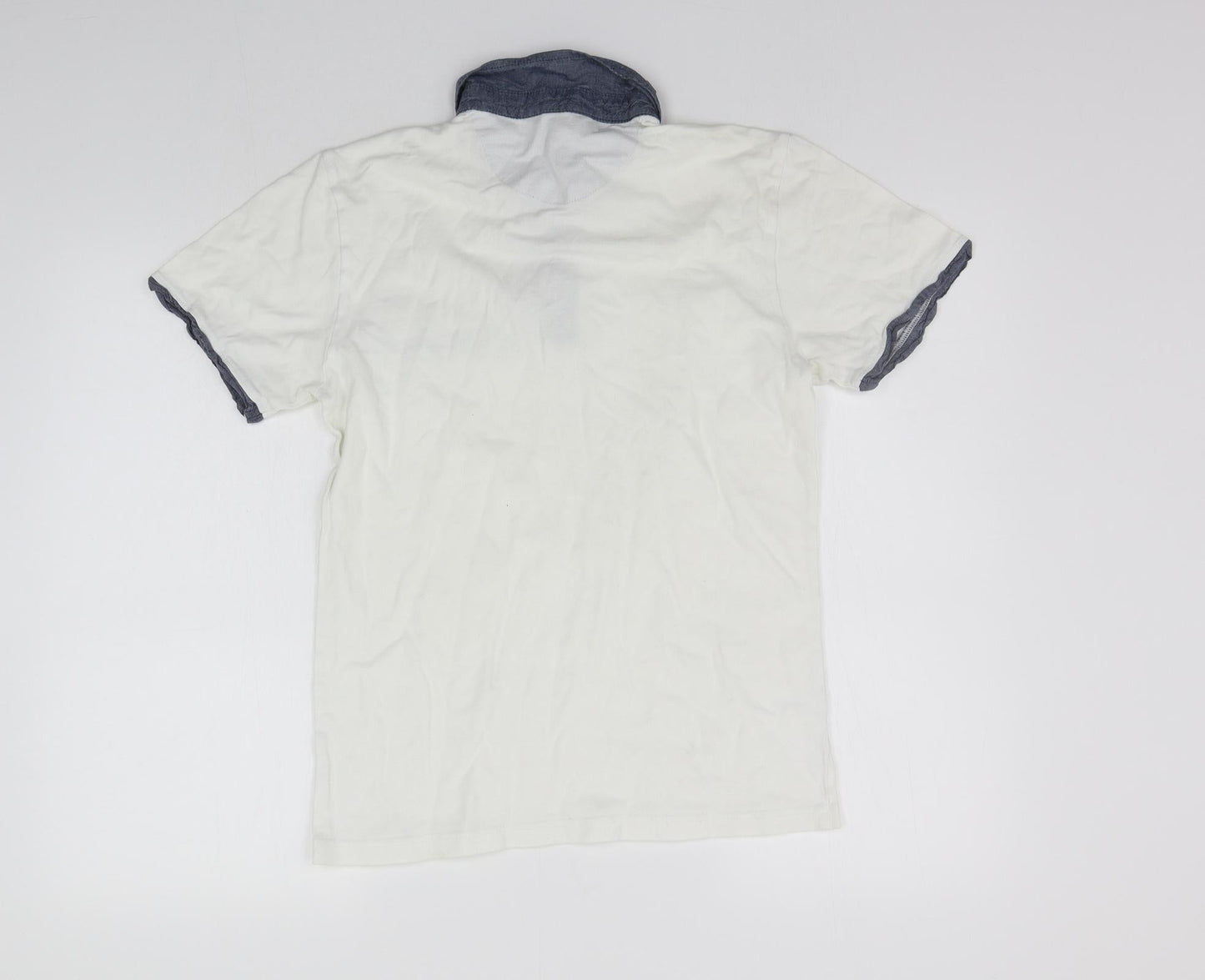 Womens UK Size S Cedar Wood State White Basic Polo