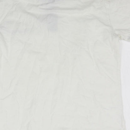 Womens UK Size S Cedar Wood State White Basic Polo