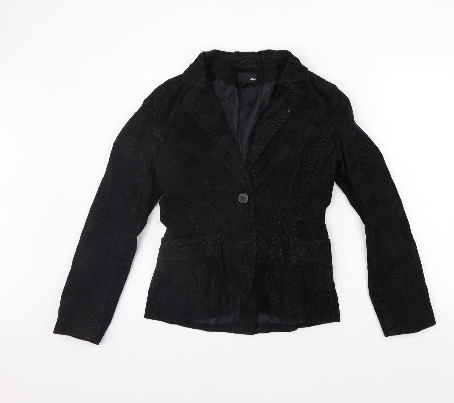 Womens UK Size 10 H&M Black Jacket